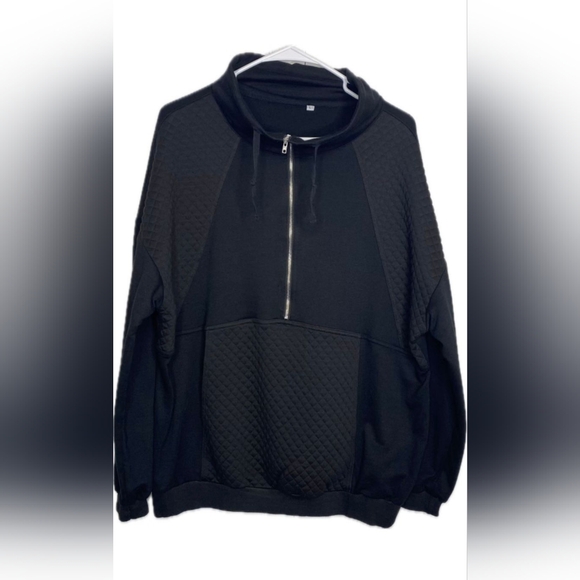 Women's Zip Up Solid Hoodie Pullover - Black - Picture 8 of 8